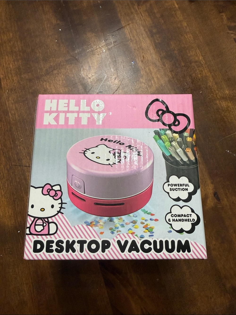 New Hello Kitty Pink and Hot Pink Mini Desktop Vacuum Cleaner - Picture 1 of 6